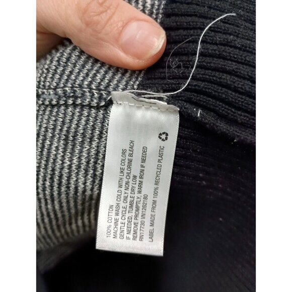 Vintage 90s Mossimo Womens Cardigan XL Black White Longline Aztec BOHO - Picture 6 of 8